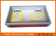 2U Rack Patch Panel Metal FC ST , 48 Ports Fiber Optic Patch Panel 19” ODF Fully Load