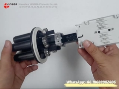 24 কোর মিনি FTTH ডোম ফাইবার অপটিক স্প্লাইস ক্লোজার 1 ওভাল 3 গোলাকার পোর্ট হিটস্রাঙ্ক সিল
