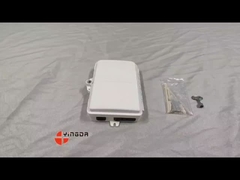 4 পোর্ট ইউভি আবহাওয়া প্রতিরোধী FTTH ফাইবার টার্মিনেশন বক্স 4 ফাইবার এসসি ওয়াল মাউন্ট বক্স
