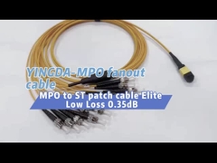 12F MPO থেকে ST আল্ট্রা লো লস ডাটা সেন্টার ক্যাবলিংয়ের জন্য 0.35 ডিবি সর্বোচ্চ ক্যাবল