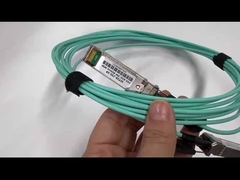 AOC ক্যাবল 25G SFP28 থেকে SFP28 5m ট্রান্সমিশন, OM3 300 aqua 850nm কালো টান সহ