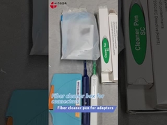 FTTH অপটিক্যাল ফাইবার ওয়ান ক্লিক এলসি এমইউ সংযোগকারী 1.25 মিমি ক্লিনার ক্লিনিং পেন টাইপ ব্লু সিই ROHS