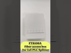 FTTH বাড়ির জন্য এবং বহিরঙ্গন প্রাচীর-মাউন্ট করা 1X5 স্প্লিটার সহ ফাইবার অপটিক টার্মিনেশন বক্স