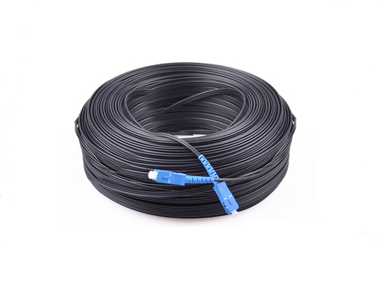 কেনা FTTH চিত্র 8 ফ্ল্যাট ড্রপ কেবল ফাইবার অপটিক্যাল প্যাচ কর্ড SC সংযোগকারী 200M কালো 2.0*3.0mm অনলাইনে উৎপাদন