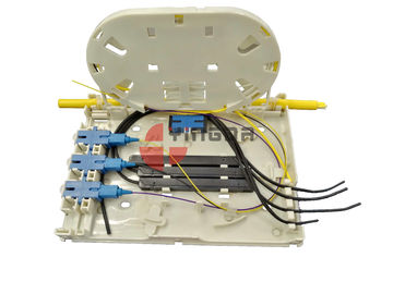কেনা 4 পোর্ট ফাইবার অপটিক টার্মিনাল বক্স OTB FTB104E FTTH ড্রপ ক্যাবল 2 জন্য প্লাস্টিক হোয়াইট 2 * 3MM অনলাইনে উৎপাদন