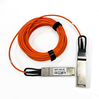 কেনা 40Gbps QSFP+ AOC অ্যাক্টিভ অপটিক্যাল ক্যাবল মাল্টিমোড OM2 1m 3m 5m 7m এসএফপি ক্যাবল স্বল্প দূরত্বের জন্য অনলাইনে উৎপাদন