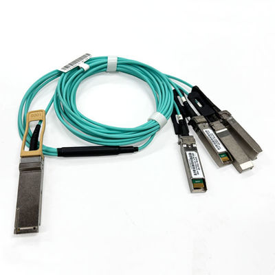 কেনা 100G এওসি ক্যাবল 100G QSFP28 থেকে 4x25G SFP28 ব্রেকআউট অ্যাক্টিভ অপটিক্যাল ক্যাবল 5M OM3 অনলাইনে উৎপাদন