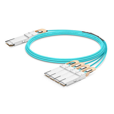কেনা উচ্চ গতির 400G QSFP-DD থেকে 2x200G QSFP56 AOC ব্রেকআউট ক্যাবল অ্যাক্টিভ অপটিক্যাল ক্যাবল অনলাইনে উৎপাদন