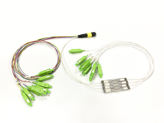 কেনা 16Cores MPO Elite PLC Splitter 8Cores MPO&8 Sca Coupler Splitter Hybrid Splitter For Data Center সার্ভিস রুম অনলাইনে উৎপাদন