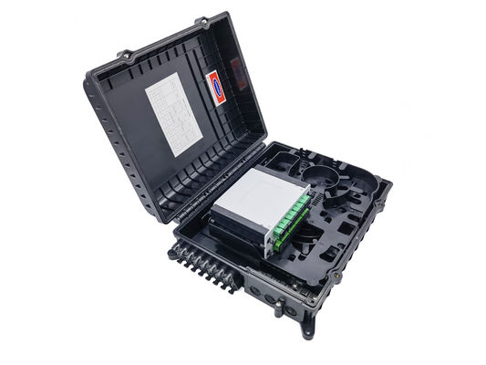 কেনা আউটডোর অপটিক্যাল স্প্লিটার বক্স 3in 16out সঙ্গে LGX মডিউল জন্য 2x3mm ফ্ল্যাট ড্রপ ক্যাবল আউটলেট পিসি ABS উপাদান অনলাইনে উৎপাদন