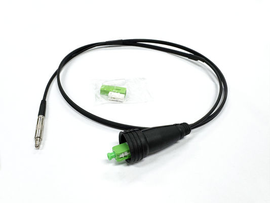 কেনা Pushable Pre-connector SC/APC Metal Connector  Fiber Patch Cord Black For Through The Duct And Wall FTTH অনলাইনে উৎপাদন
