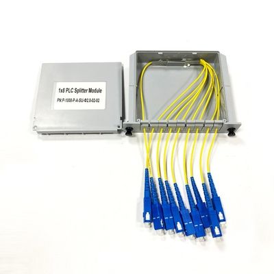 কেনা 1x32 Optical Fiber PLC Splitter High Channel Isolation Minimizing Signal Interference in Fiber Optic Network Applications অনলাইনে উৎপাদন