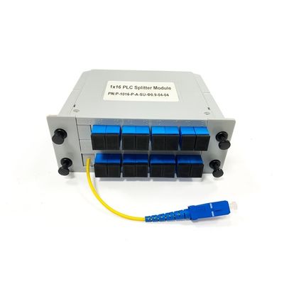 কেনা Fiber optic PLC splitter modular 1:16 1 to 16 SC/UPC  Cassette Card  with 2.0mm 1m Yellow Pigtail অনলাইনে উৎপাদন