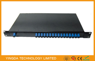 কেনা ইম্পন পিএলসি ফাইবার অপটিক পাওয়ার splitter 1x16 1260-1650nm 19 "রাক মাউন্ট 2mm এসএম কেবল অনলাইনে উৎপাদন
