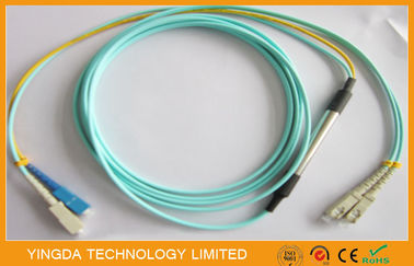 কেনা SC- এসসি মোড কন্ডিশনার প্যাচ কর্ড ডবল 50 / 125um OM3 10G ফাইবার অপটিক কেবল অনলাইনে উৎপাদন