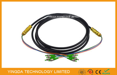 কেনা এফসি / এপিসি 4 কোর অপটিক্যাল ফাইবার Pigtails প্যাচ কর্ড কেবল জলরোধী কালো, দৈর্ঘ্য কাস্টমাইজড অনলাইনে উৎপাদন