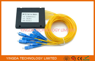 কেনা GPON সিঙ্গল মোড ফাইবার অপটিক পিএলসি স্প্লিটার 1x 8, পিএলসি স্প্লিটার মডিউল এসসি 1.5 এম অনলাইনে উৎপাদন