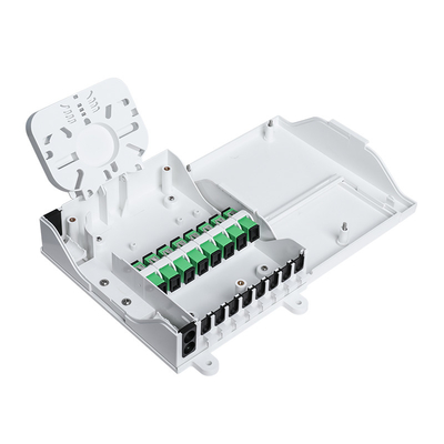 কেনা 1x8 স্প্লিটকারী হোয়াইট FTTH এসসি / ইউপিসি সংযোজকগুলির সাথে NAP ইন্ডোর ফাইবার অপটিক টার্মিনেশন বক্স অনলাইনে উৎপাদন