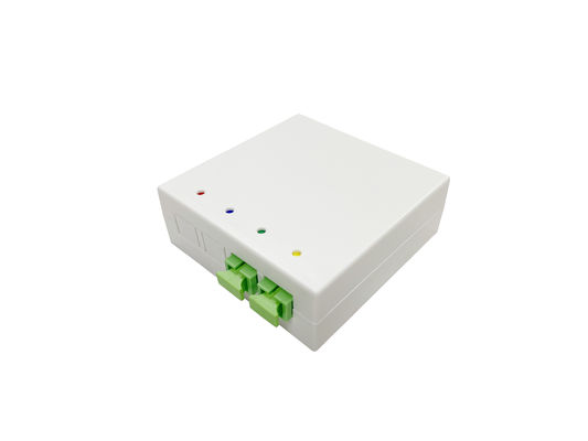 4 পোর্ট ইনডোর ফাইবার অপটিক আউটলেট বক্স FRB-4C জন্য DIN 35mm র্যাক মাউন্ট OTB সাদা