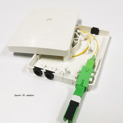 2SC পোর্ট ফাইবার অপটিক টার্মিনেশন বক্স FTTH PON প্লাস্টিক অপটিক্যাল Rosette SC LC অ্যাডাপ্টারের জন্য
