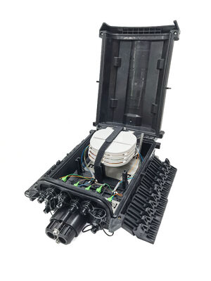 IP68 16 পোর্ট ফাইবার অপটিক ডিস্ট্রিবিউশন বক্স, FTTH নেটওয়ার্কের জন্য 48 কোর স্প্লাইস ক্লোজার সহ