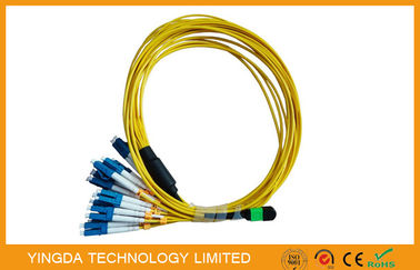 24Cores Multi Fiber Bundle MTP MPO Cable MPO LC ফ্যান আউট প্যাচ কর্ড 2mm